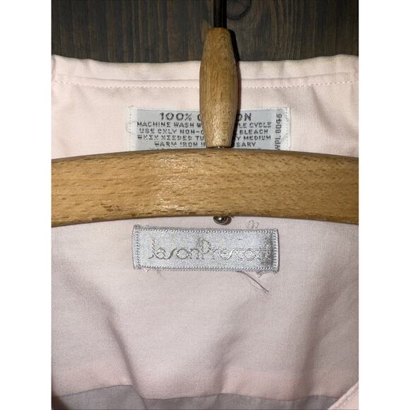 Jason Prescott Vintage Women’s Pink Tux Button Down 100% Cotton Size 14 - Picture 4 of 8